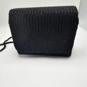 Sophisticated Black Textured Clutch